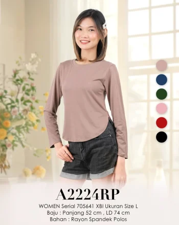 A2224RP 705641 CROPTOP LEHER BULAT, BAWAH OVAL 190